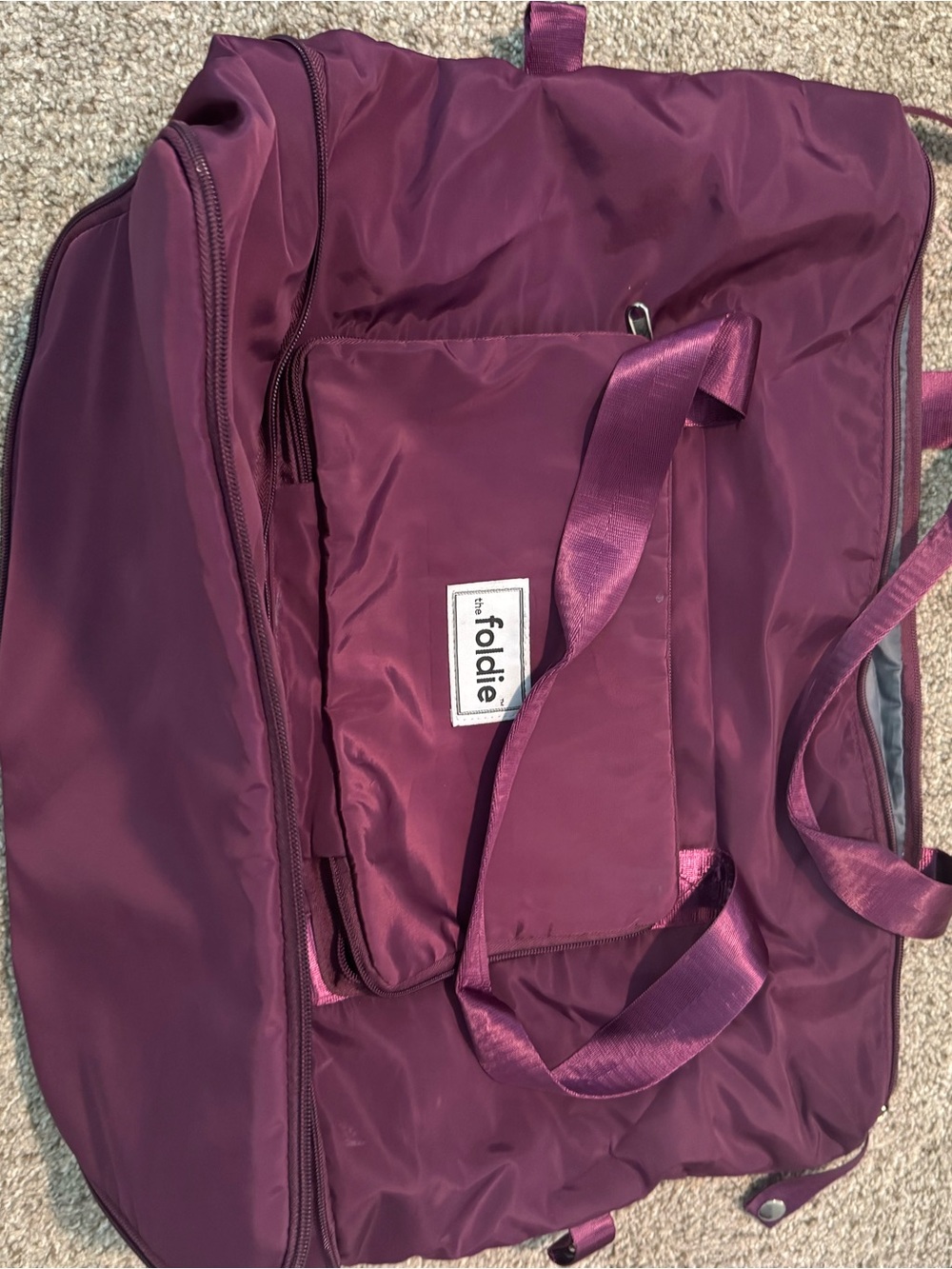 st. foldie Packable Travel Duffel Bag in Plum
